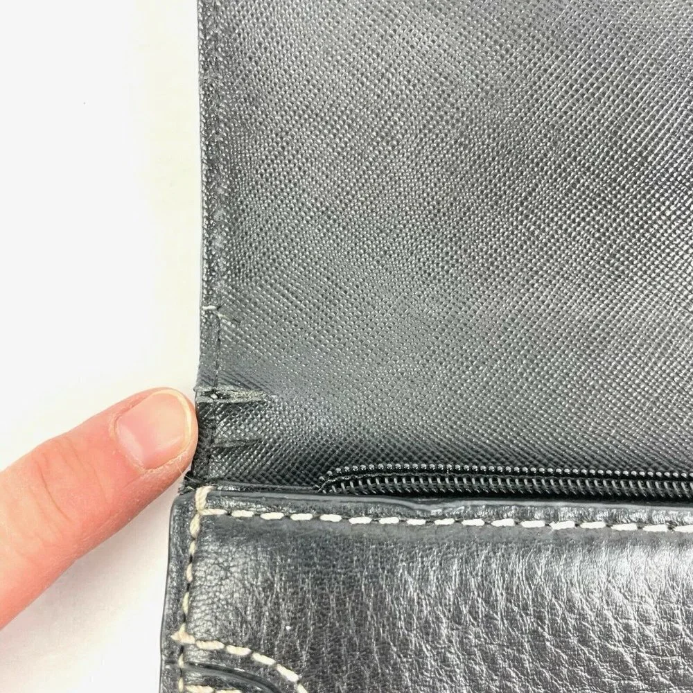 Michael Kors Brookville Carryall Wallet Black Leather Clutch‎ Organizer